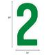 Festive Green Number (2) Corrugated Plastic Yard Sign, 30in